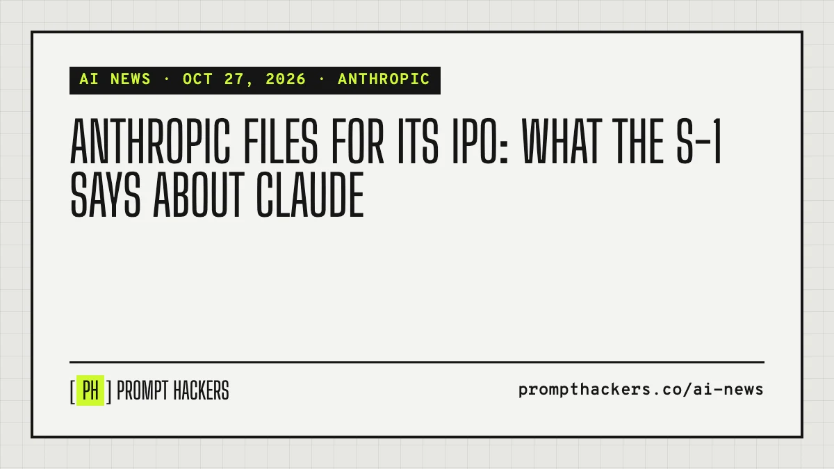 Anthropic files for its IPO: what the S-1 says about Claude